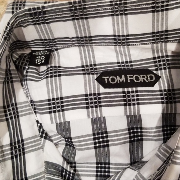 Tom Ford Other - Tom Ford Black and White Plaid Dress Shirt Sz 15 3/4 (40)